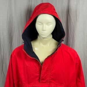 Gap Hooded Men's Large Windbreaker Pullover Jacket Coat Zippered Pockets